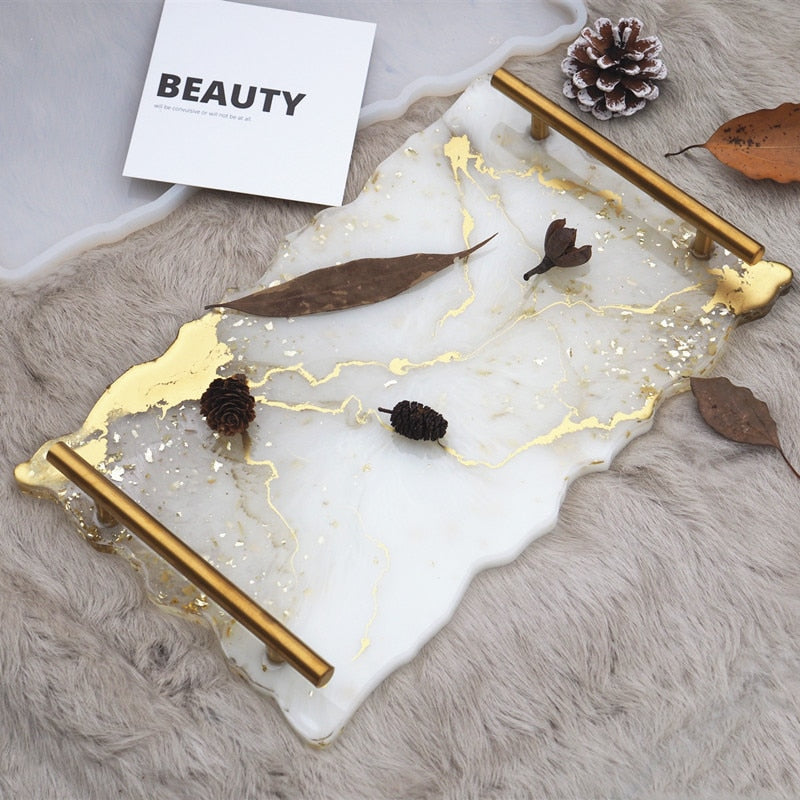 Resin Large Rectangle Tea Plate Coaster mold