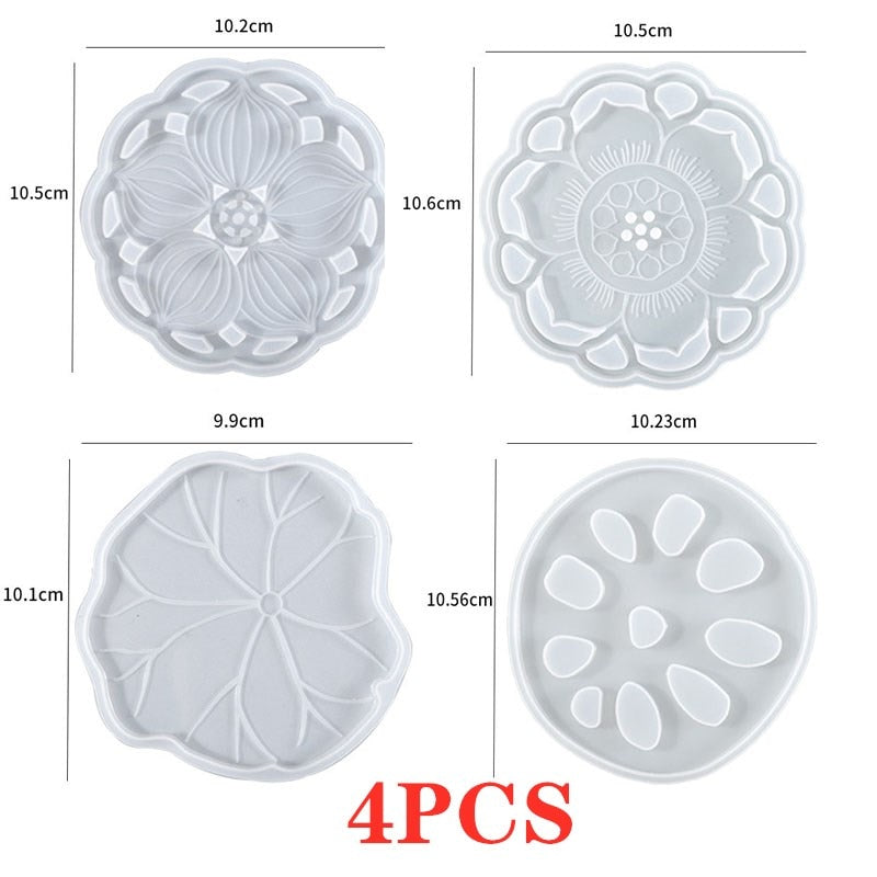 Resin Large Rectangle Tea Plate Coaster mold