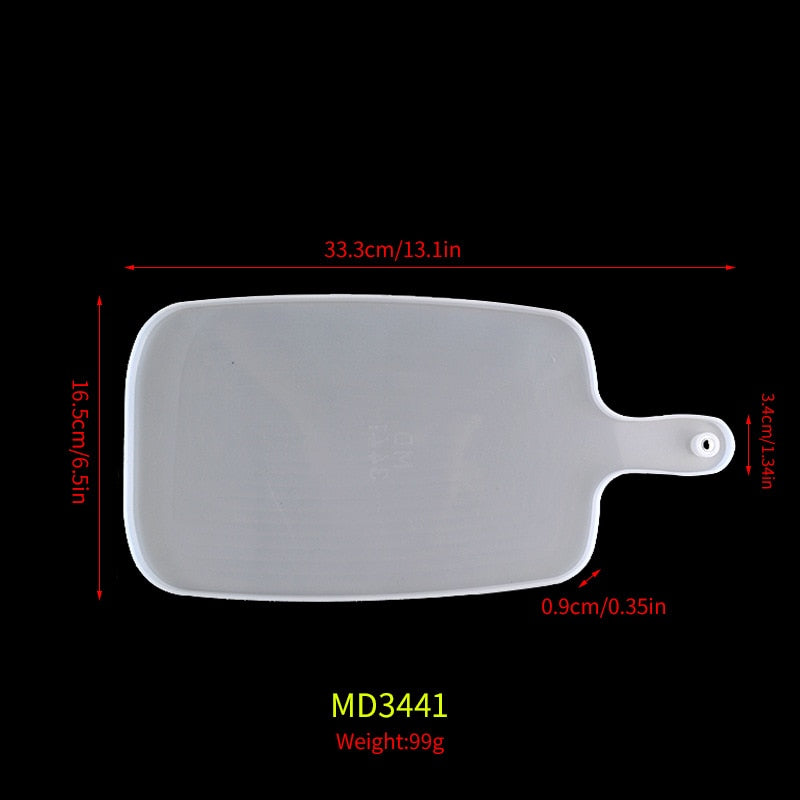 Resin Large Rectangle Tea Plate Coaster mold