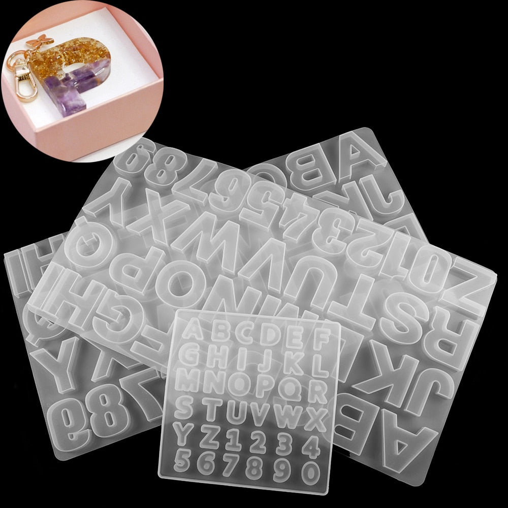 English Alphabet Epoxy Resin Molds