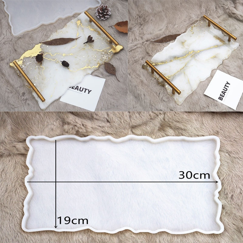 Resin Large Rectangle Tea Plate Coaster mold