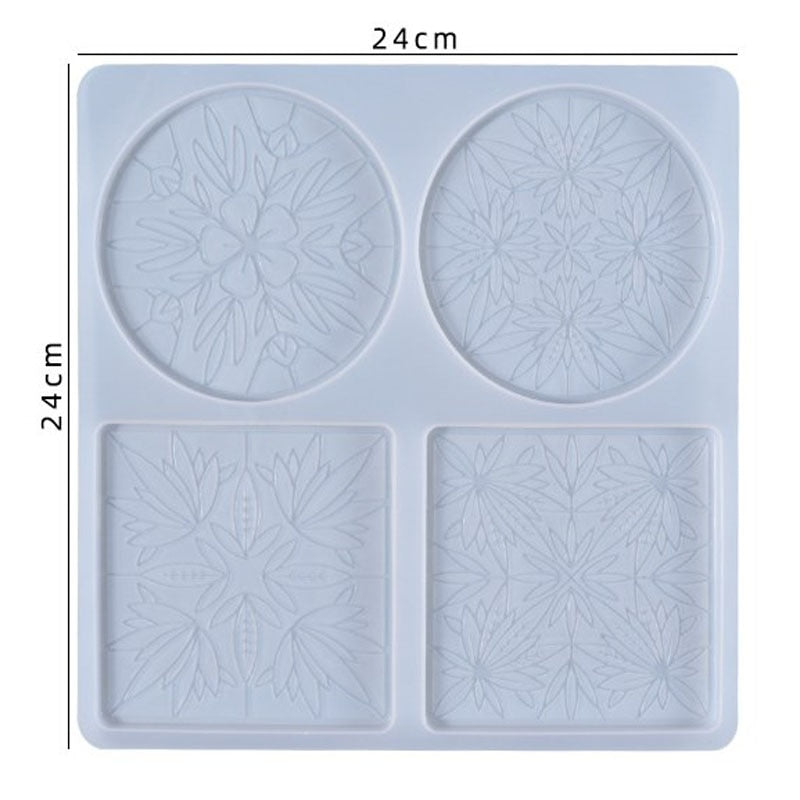 Resin Large Rectangle Tea Plate Coaster mold