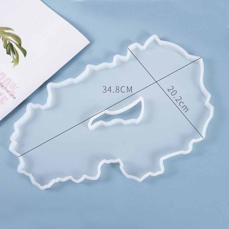 Resin Large Rectangle Tea Plate Coaster mold