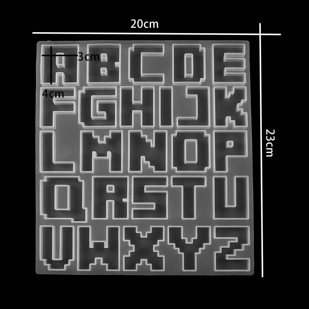English Alphabet Epoxy Resin Molds