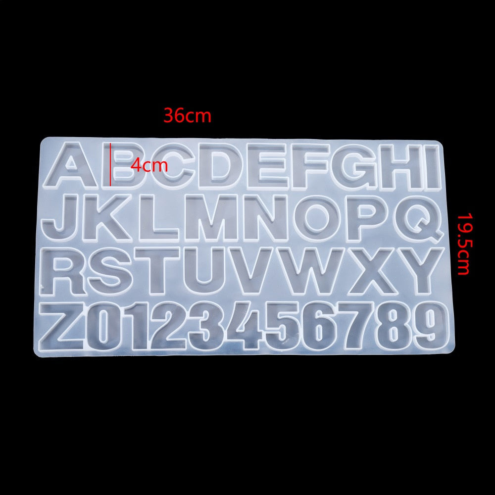 English Alphabet Epoxy Resin Molds