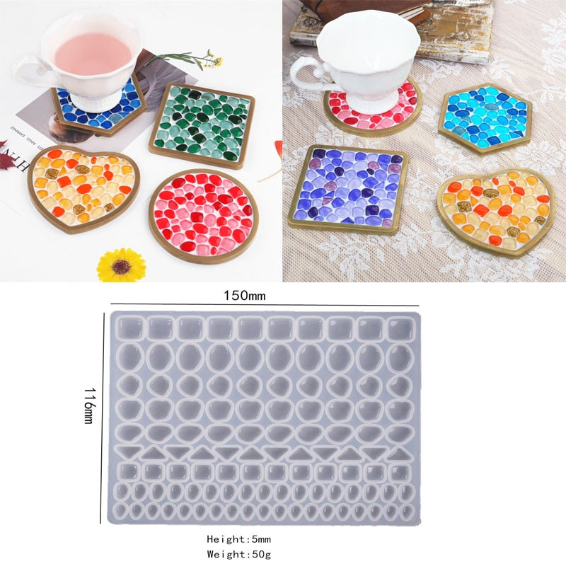 Resin Large Rectangle Tea Plate Coaster mold
