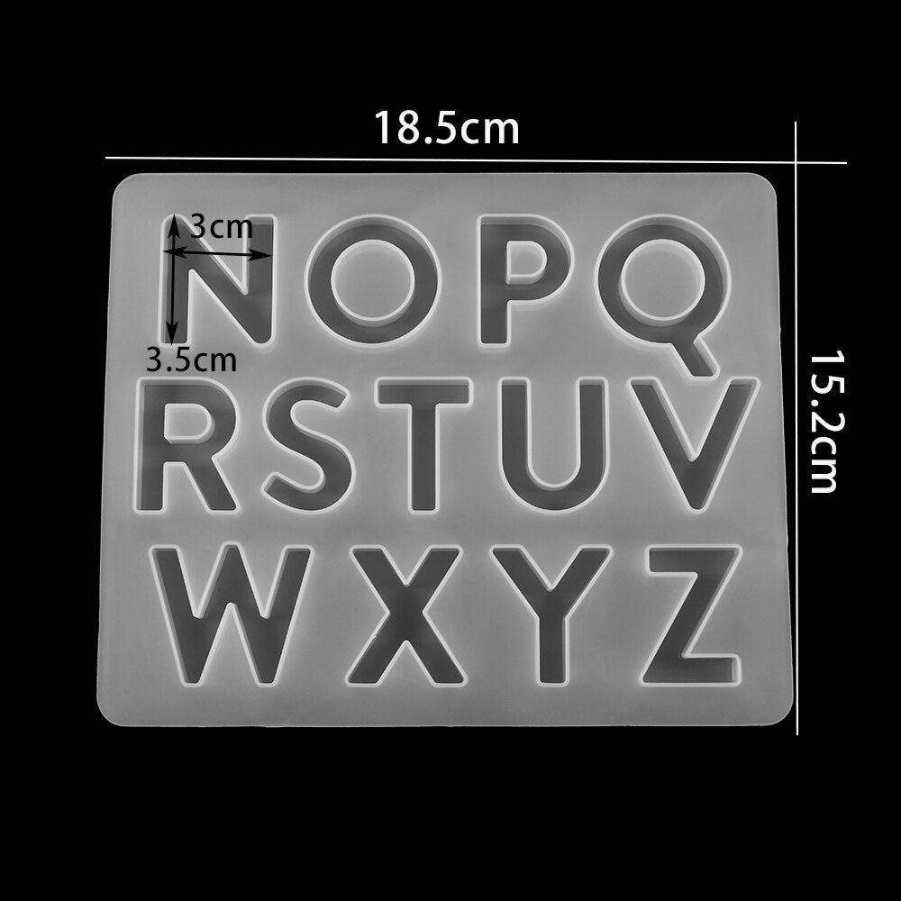 English Alphabet Epoxy Resin Molds