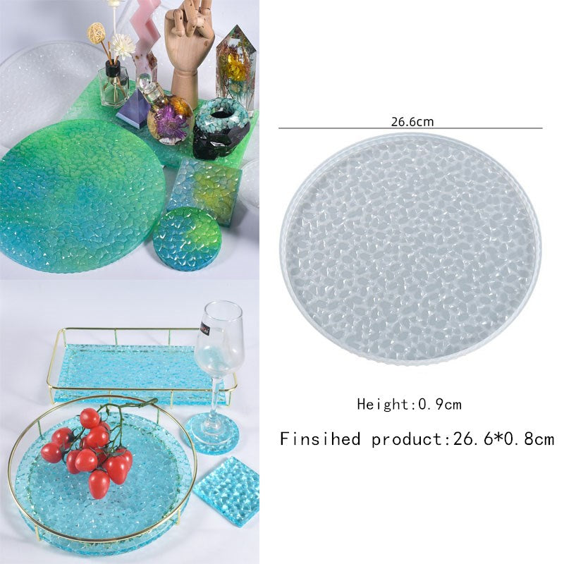 Resin Large Rectangle Tea Plate Coaster mold