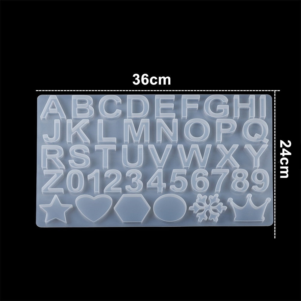 English Alphabet Epoxy Resin Molds