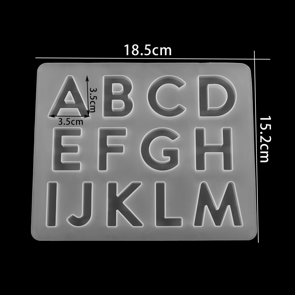 English Alphabet Epoxy Resin Molds