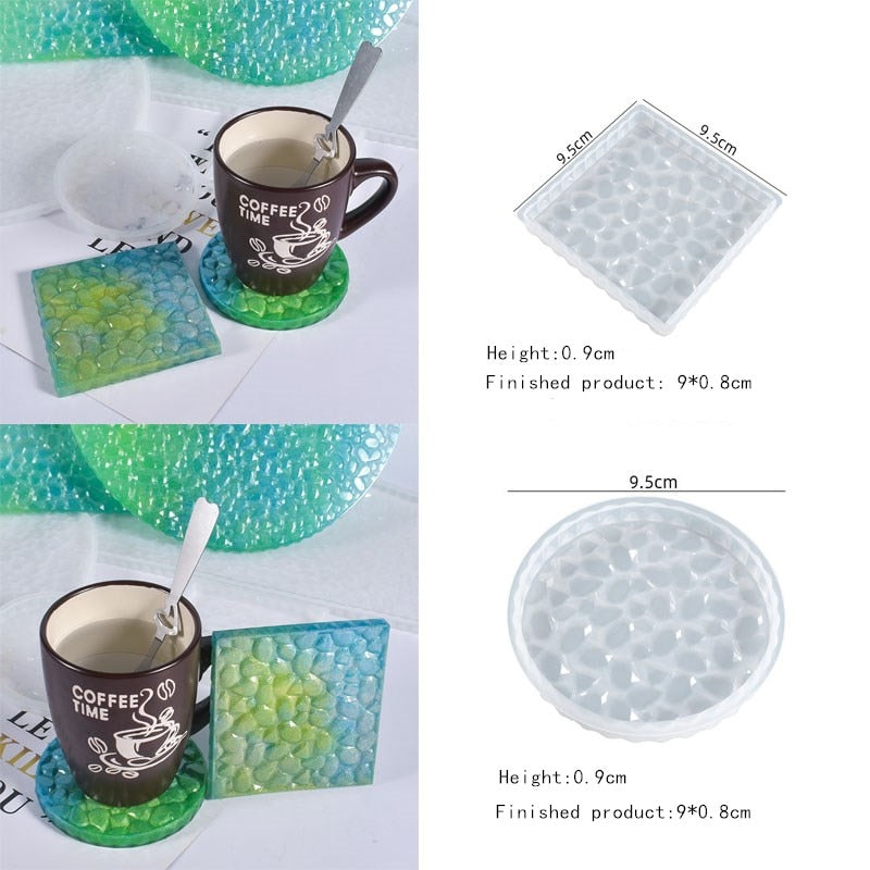 Resin Large Rectangle Tea Plate Coaster mold