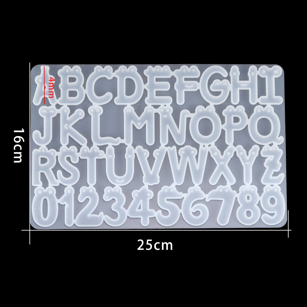 English Alphabet Epoxy Resin Molds