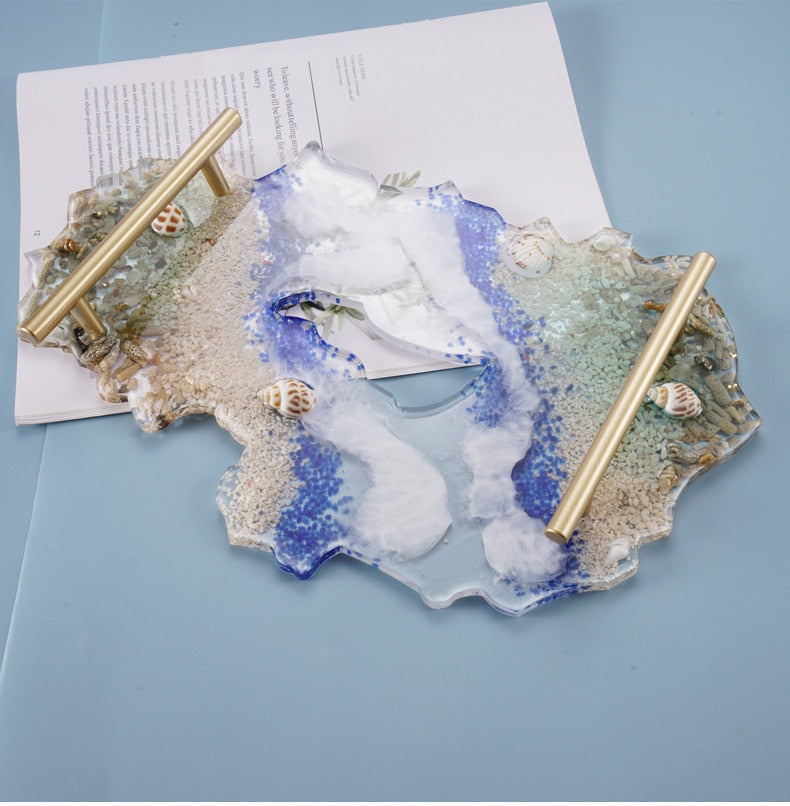 Resin Large Rectangle Tea Plate Coaster mold