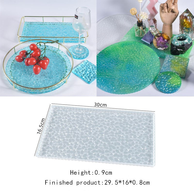 Resin Large Rectangle Tea Plate Coaster mold