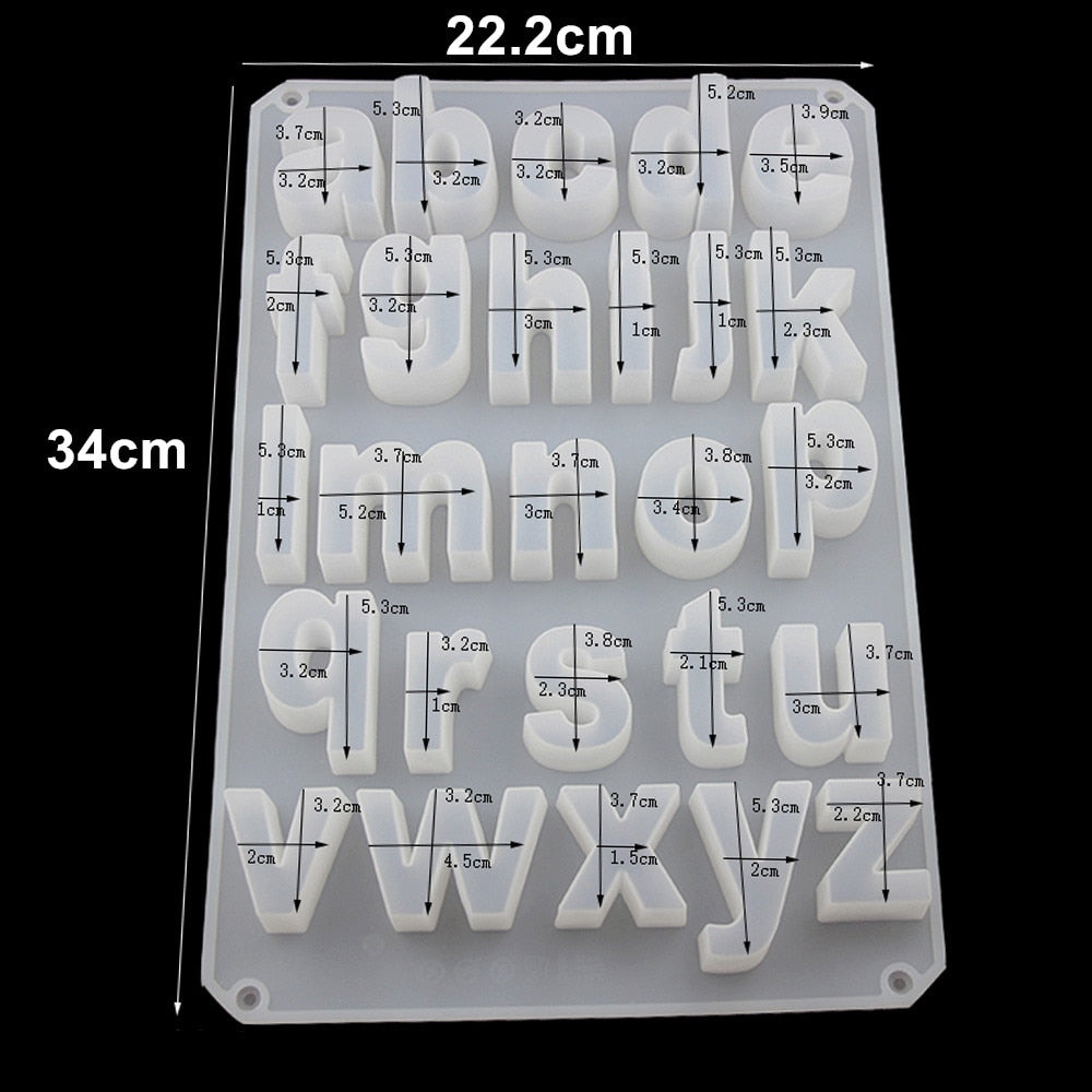English Alphabet Epoxy Resin Molds